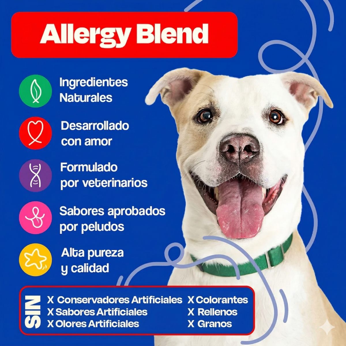 ALLERGY BLEND: Suplemento Premium para Alergia de Perro 100% Efectivo